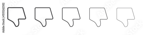 Thumbs down icon outline ilustration vector symbol