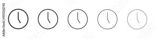 Time icon outline ilustration vector symbol