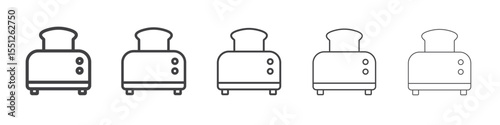 toaster icon outline ilustration vector symbol
