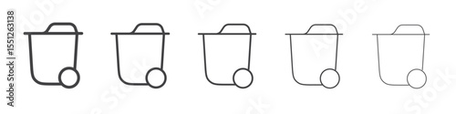 Trash icon outline ilustration vector symbol