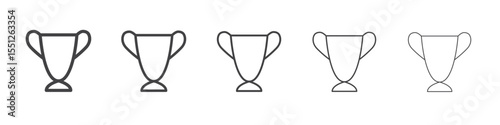 Trophy icon outline ilustration vector symbol