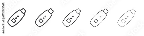 Ultrasonic face skin scrubber icon outline ilustration vector symbol