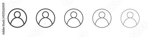 user profile icon outline ilustration vector symbol