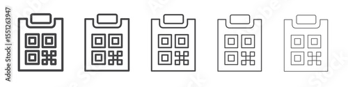 Vaccination certificate icon outline ilustration vector symbol