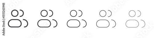Users icon outline ilustration vector symbol