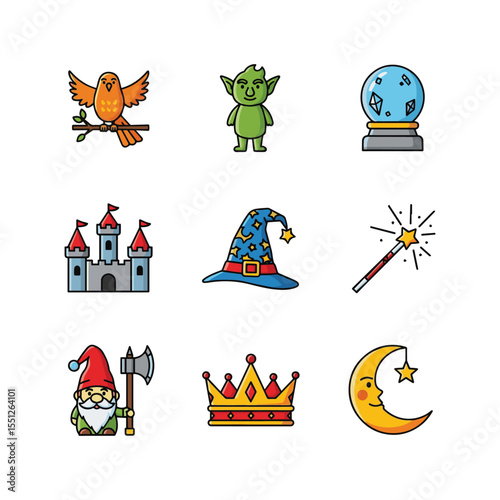 Magical Creatures and Objects Collection Art & Illustration