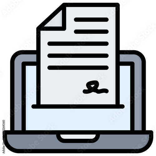 Digital Contract Icon