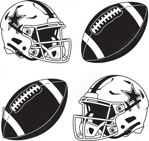 Quarterback Throwing Pass Silhouette

Touchdown Celebration Vector Design

Football Player in Action Silhouette

Helmet and Ball American Football Art

Team Huddle on Field Silhouette Scene