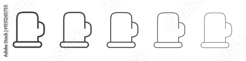 Winter glove icon outline ilustration vector symbol