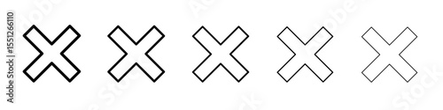 wrong icon outline ilustration vector symbol