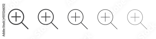 Zoom in outline ilustration vector symbol