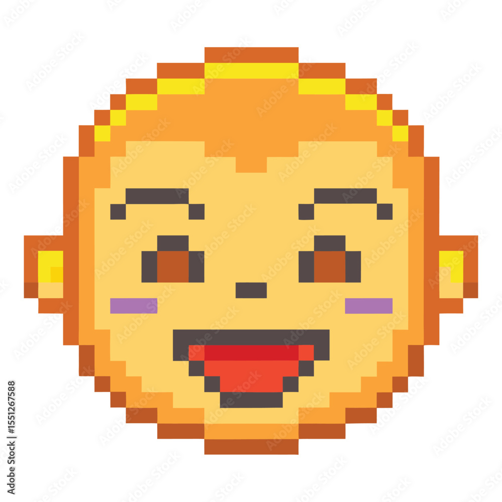Obraz premium Pixel wink face