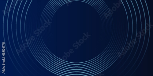 Blue abstract background with glowing circles. Swirl circular lines pattern. Geometric spiral. Twirl element. Modern graphic design. eps 10