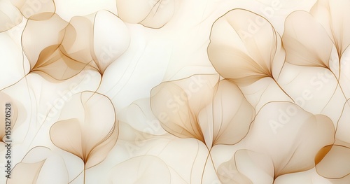 Hazy Light Brown Floral Texture, Blended Petals for Dreamy Wedding & Beauty Packaging Design