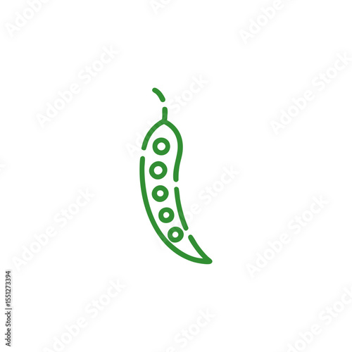 Pea icon logo flat vector design