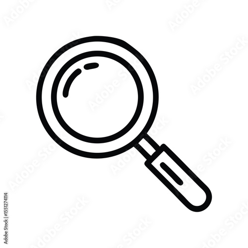 Magnifying glass icon vector illustration for search find zoom and research concept design element