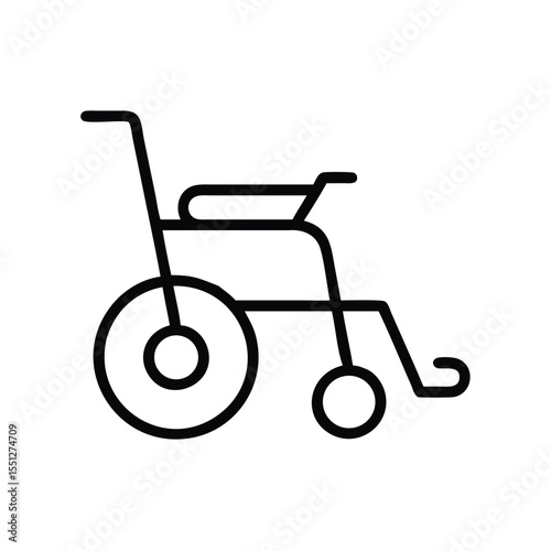 Wheelchair icon medical equipment mobility aid assistance device accessibility symbol healthcare design