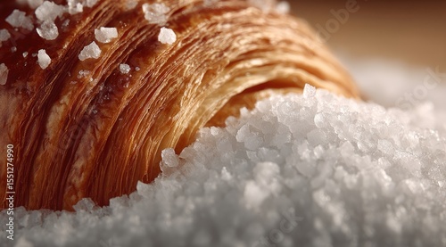 Crisp Croissant Coated with Sweet Sugar Crystals