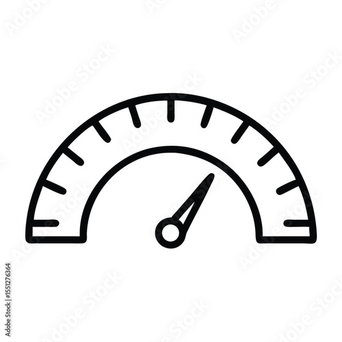 Speedometer gauge performance meter dashboard indicator level measurement icon vector graphic 96