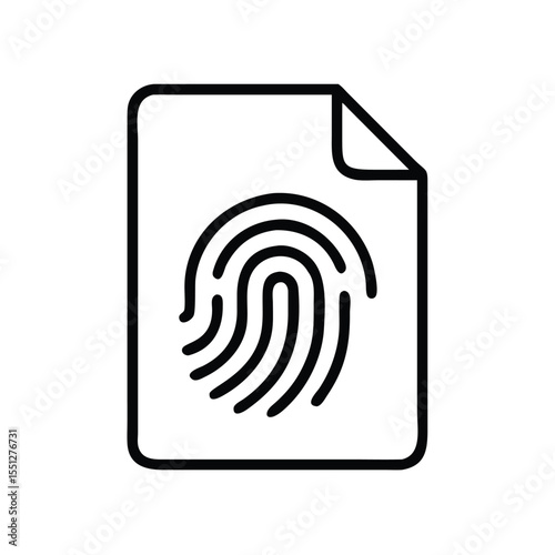 Fingerprint document identification security access control biometric data scan personal identity file