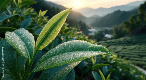 Lush Greenery Embraces the Mountain Sunbeams