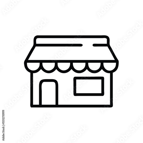 Storefront icon vector illustration of a shop building for business and retail design needs