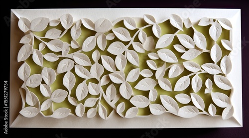 Delicate White Foliage Arrangement on Textured Background