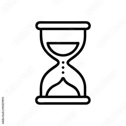 Hourglass sand timer countdown time clock sandglass watch deadline vector illustration design
