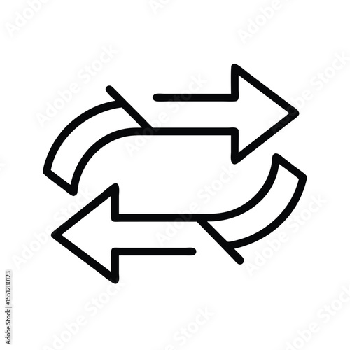 Exchange arrows icon vector illustration concept for transfer or convert direction design element