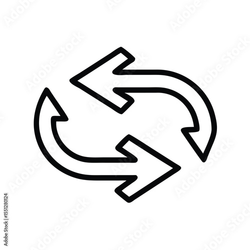 Refresh arrows icon vector illustration download for web design and mobile app development use