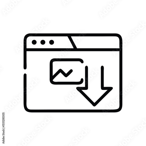 Download graph data vector icon from website or browser for business and financial analysis use