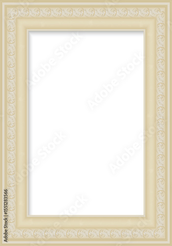 Decorative vintage frame Gold photo frame with corner Thailand line floral for picture, Vector design decoration pattern style. border design is pattern Thai art style
