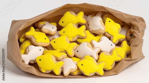 Golden Fishy Snacks in Simple Paper Bag