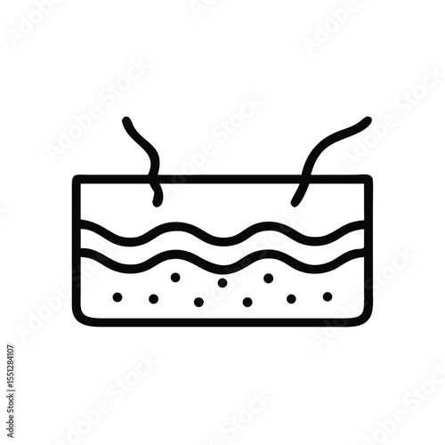 Hot tub spa jacuzzi icon vector design for relaxation and therapy in outline style perfect for web design