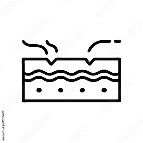 Skin layers diagram showing epidermis dermis and subcutaneous tissue for medical educational purposes