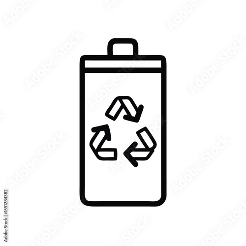 Recycle bin vector icon for waste management and environmental protection concept easy to use and edit design