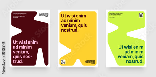 Simple template with abstract geometric shapes. Frame for your message or photo. Layout for flyer, poster or cover.