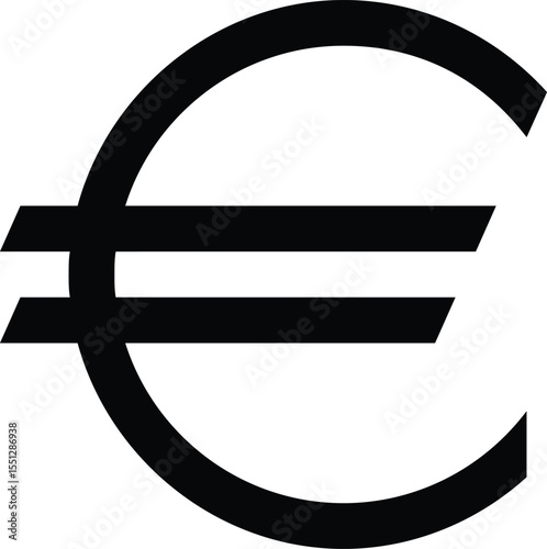 Euro Symbol: The iconic Euro symbol, a universally recognized emblem of European currency, symbolizing financial transactions and economic stability.