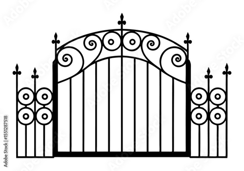wrought iron fence