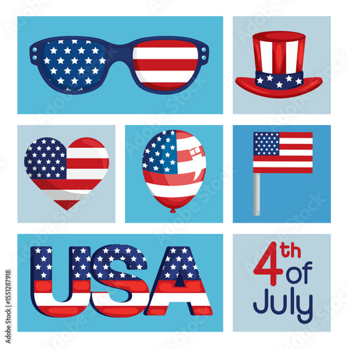 Independence day symbol collection