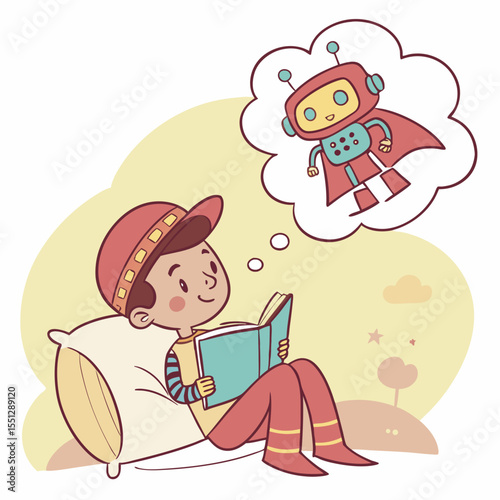 Boy's fantastical journey through robotics literature, imagination takes flight