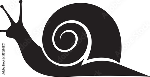 Vector art of simple snail vector icon isolated on white background