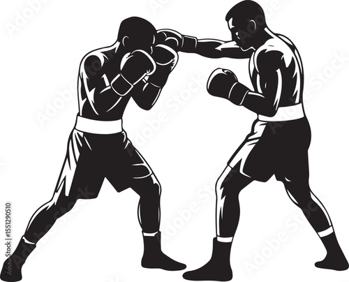 Boxer Throwing a Punch Silhouette

Champion in the Ring Vector Design

Boxer in Fighting Stance Silhouette

Boxing Match Action Silhouette Scene

Gloved Fighter Training Vector Art