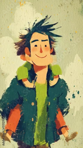 looped generated animation. Family values are a game of happy people
