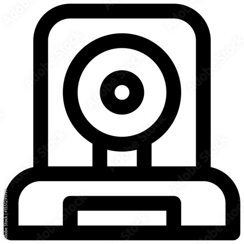 Alarm light. Editable stroke vector icon.