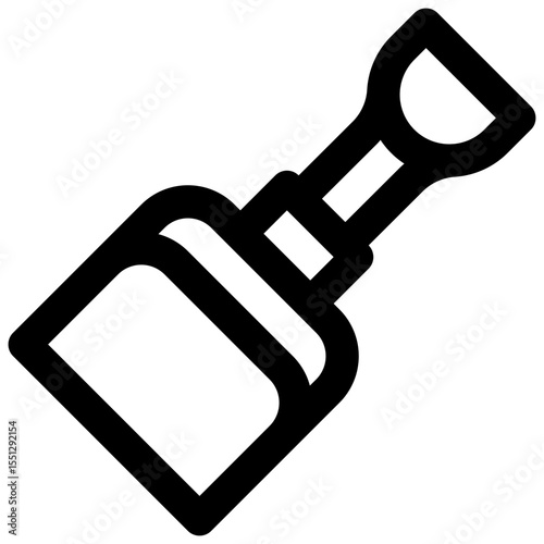 Shovel. Editable stroke vector icon.