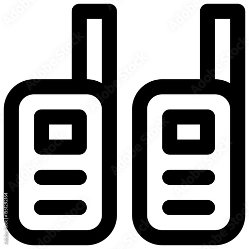 Walkie-talkie. Editable stroke vector icon.