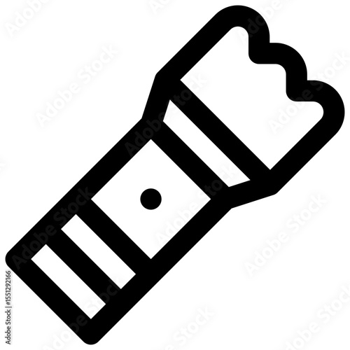 Torch. Editable stroke vector icon.