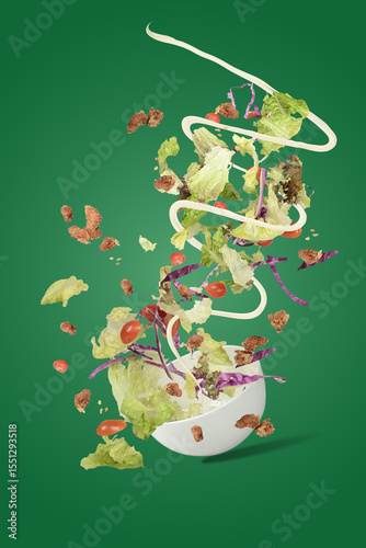 Food Levitation - Crispy Chicken Salad