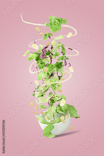 Food Levitation - Caesar Salad